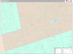 Markham Canada City Wall Map Premium Style