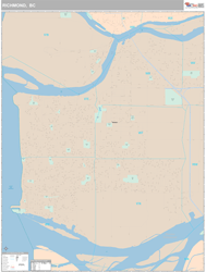 Richmond Canada City Wall Map Premium Style