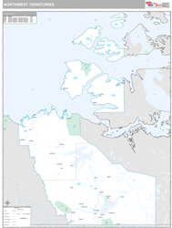 Northwest Territories Province Wall Map Premium Style