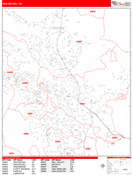 San Rafael Zip Code Map