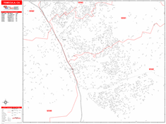 Temecula California Zip Code Wall Map (Red Line Style) by MarketMAPS