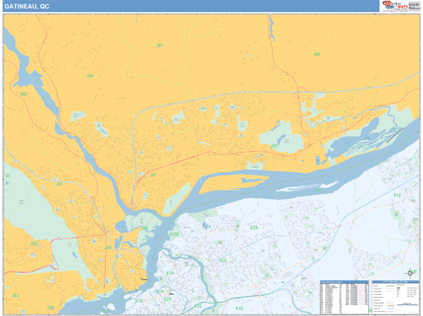 Gatineau Wall Map