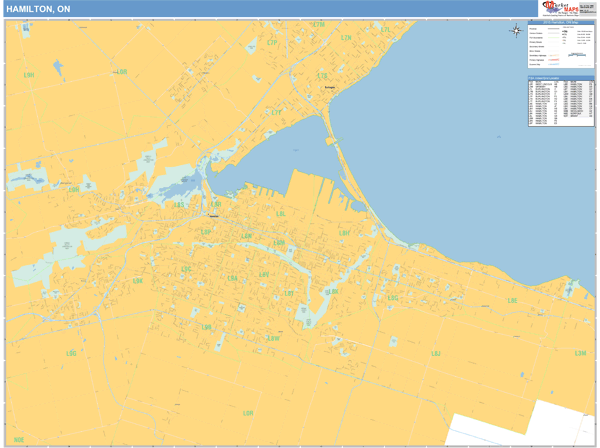 Hamilton Wall Map