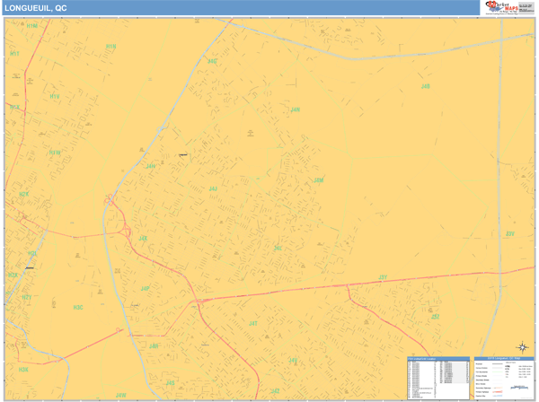 Longueuil Wall Map