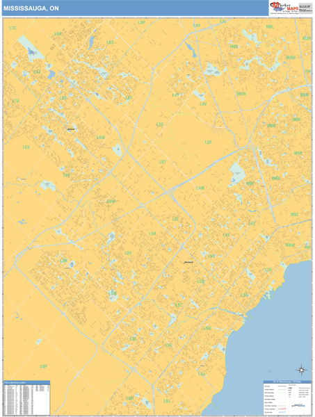 Mississauga Wall Map