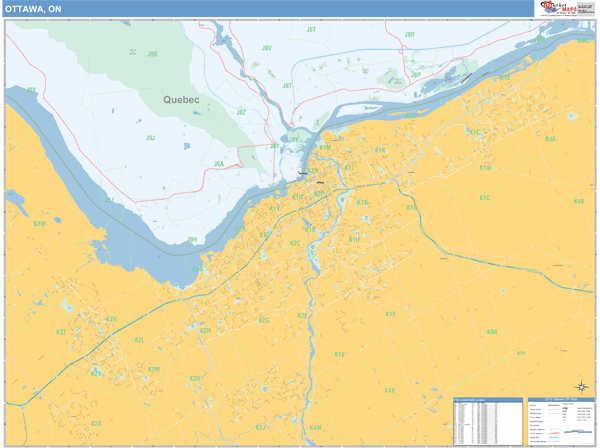 Ottawa Wall Map