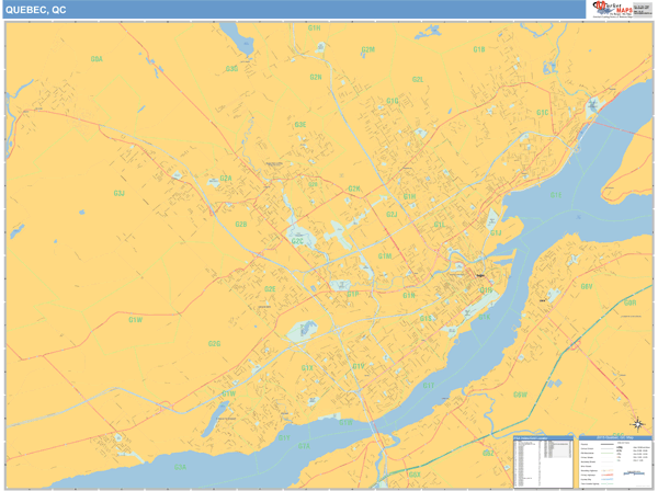 Quebec City Wall Map
