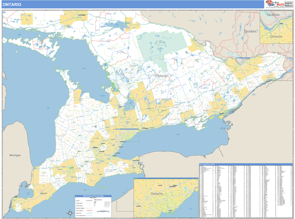 Ontario Wall Map