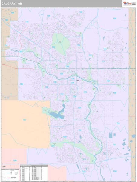 Calgary Wall Map