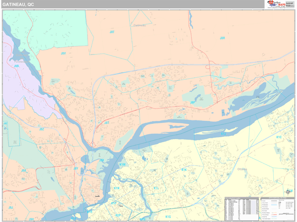 Gatineau Wall Map