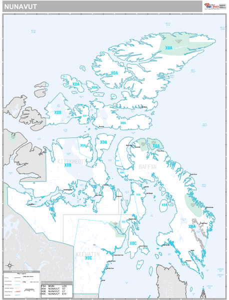 Nunavut Wall Map