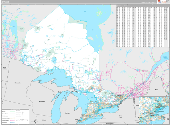 Ontario Wall Map