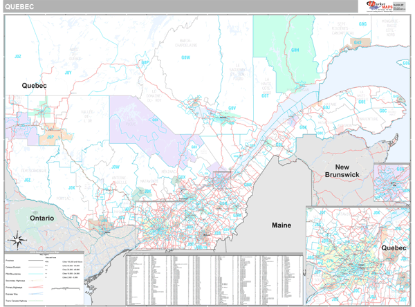 Quebec Wall Map