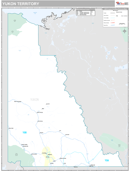 Yukon Territory Wall Map