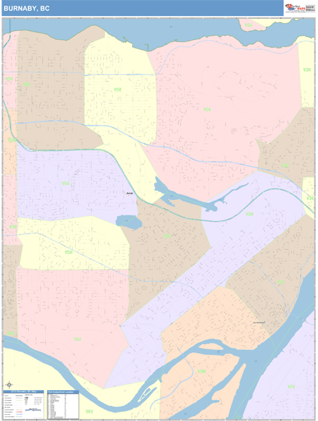 Burnaby Wall Map