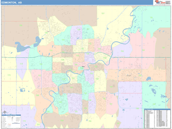 Edmonton Wall Map