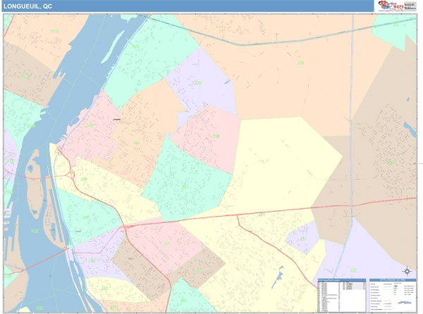 Longueuil Wall Map