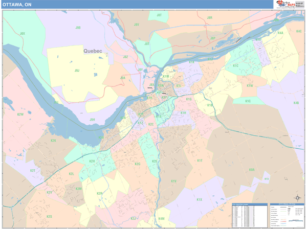 Ottawa Wall Map