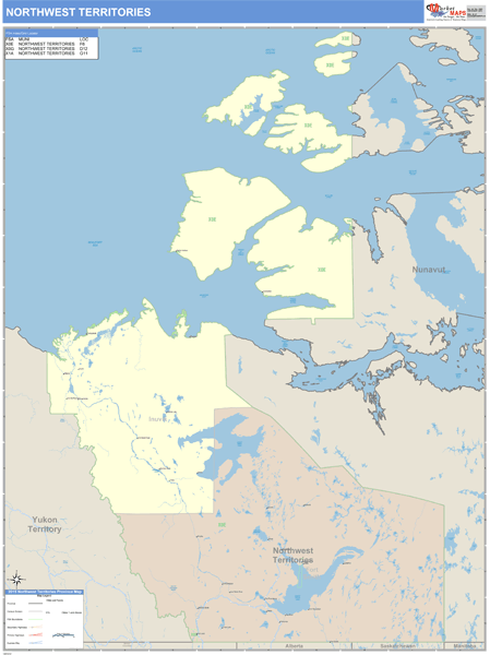 Northwest Territories Wall Map