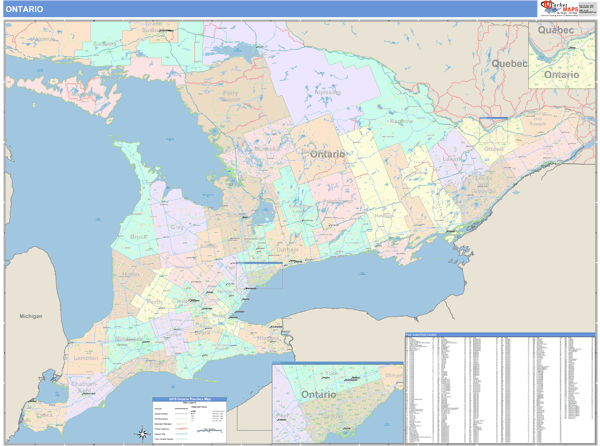 Ontario Wall Map