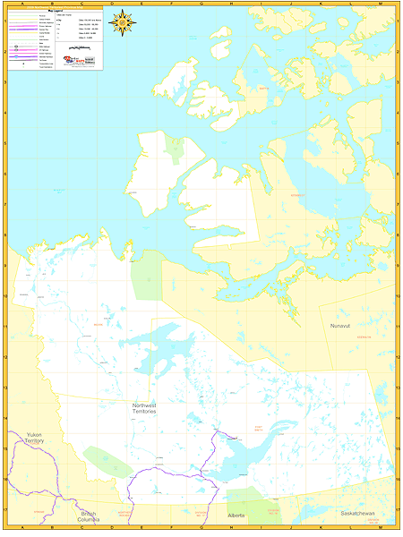 Northwest Territories Wall Map