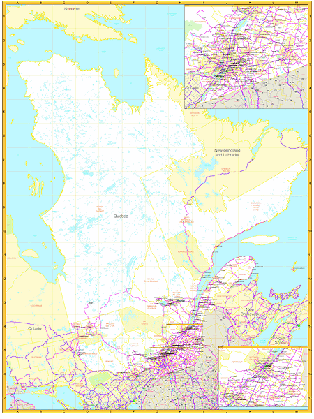 Quebec Wall Map