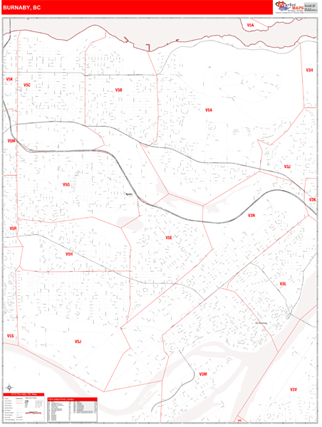 Burnaby Wall Map