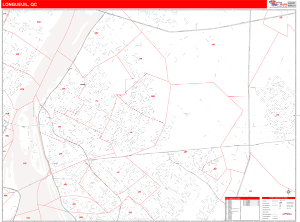 Longueuil Wall Map