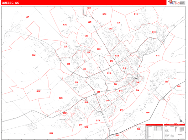 Quebec City Wall Map