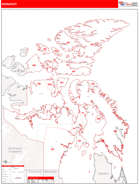Nunavut Wall Map