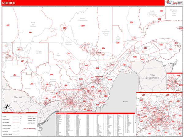 Quebec Wall Map