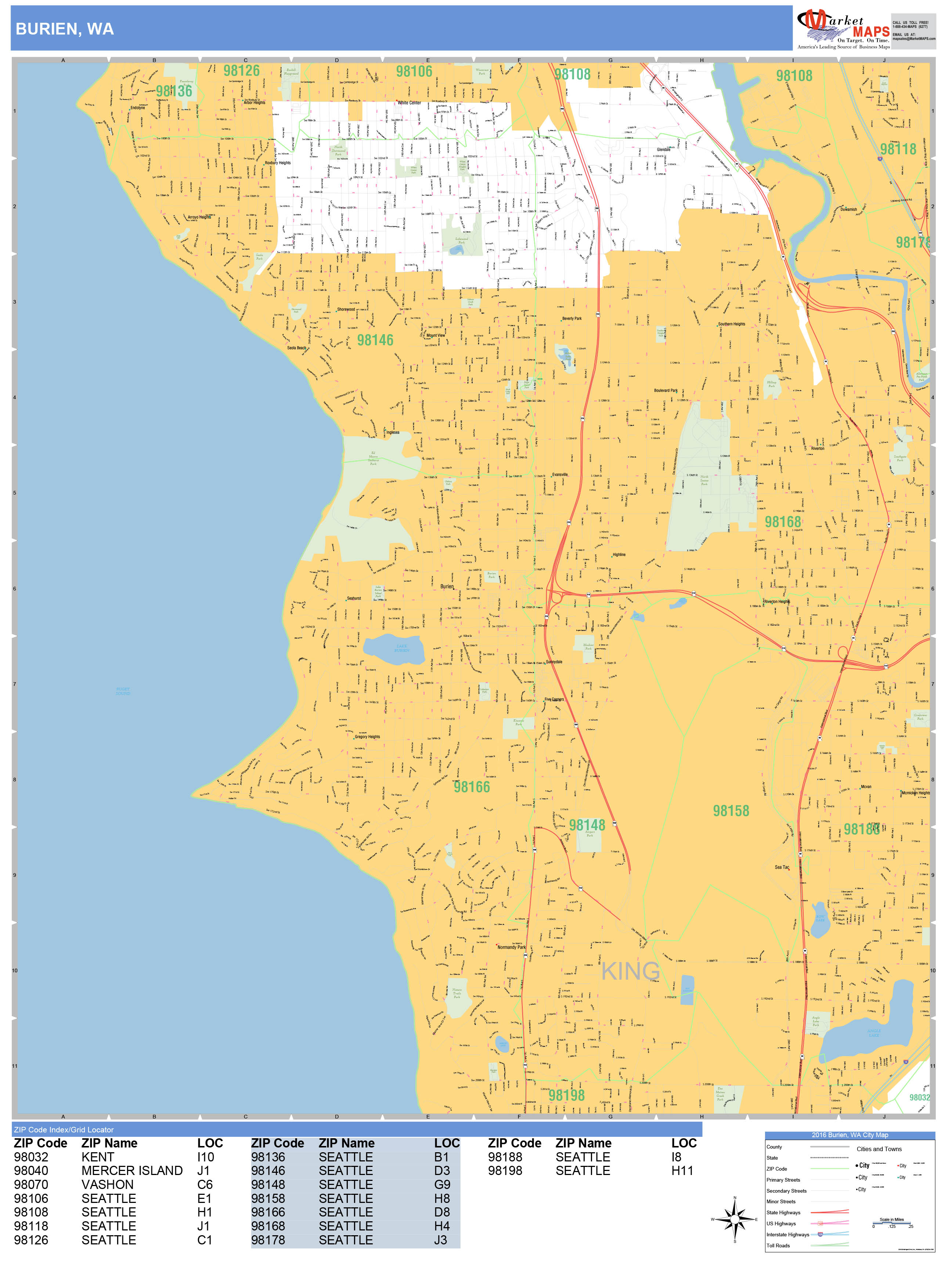 Burien Wa Zip Code Map United States Map