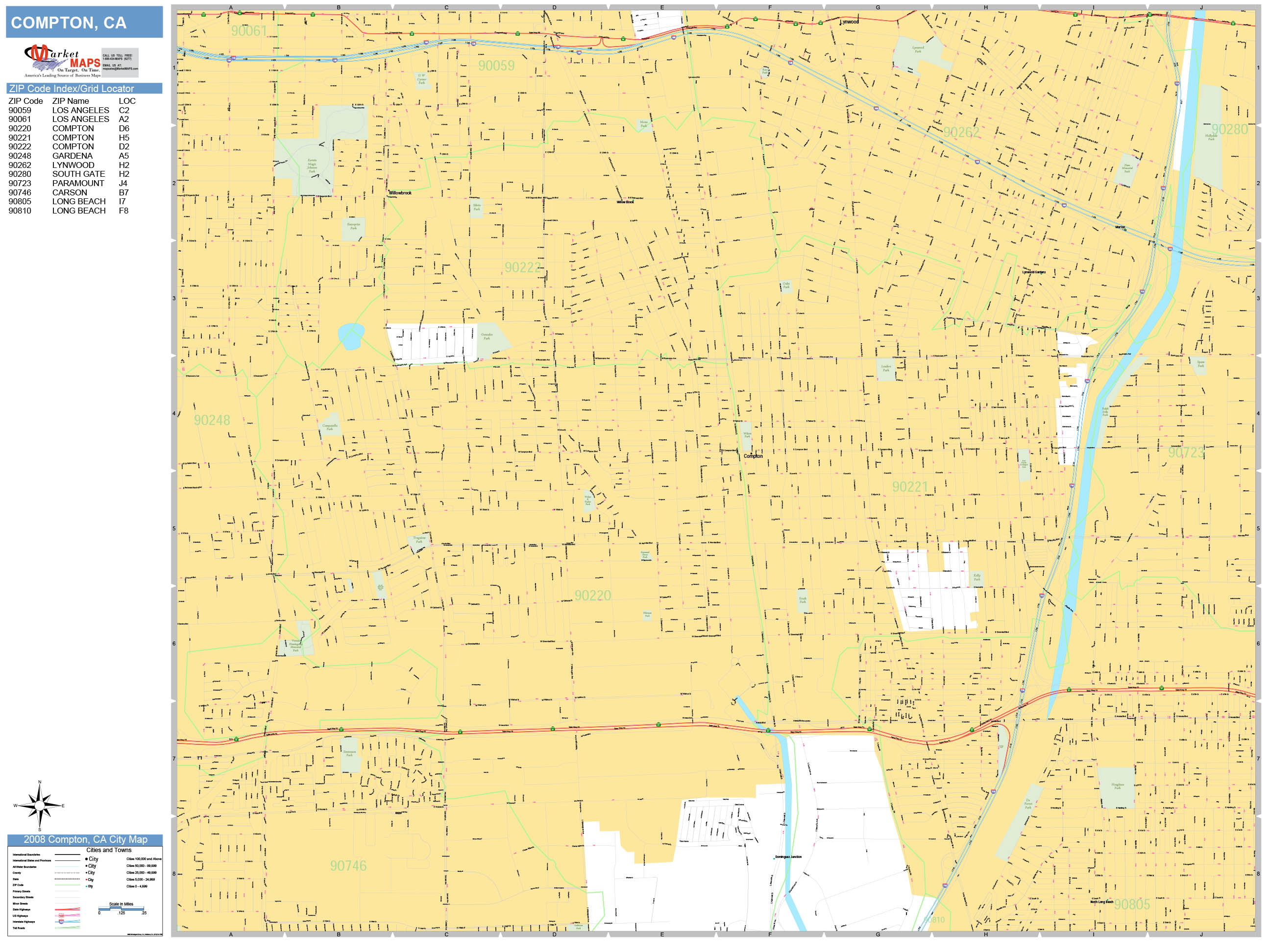 Compton Ca Zip Code Map United States Map