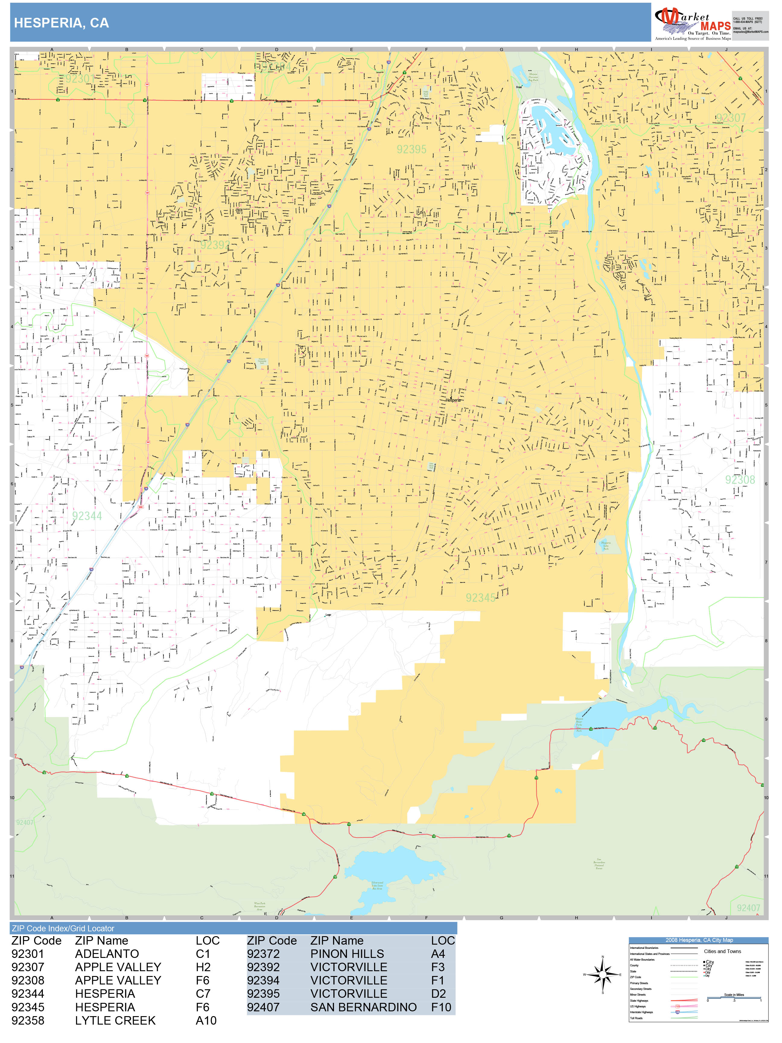 Hesperia Ca Zip Code Map United States Map