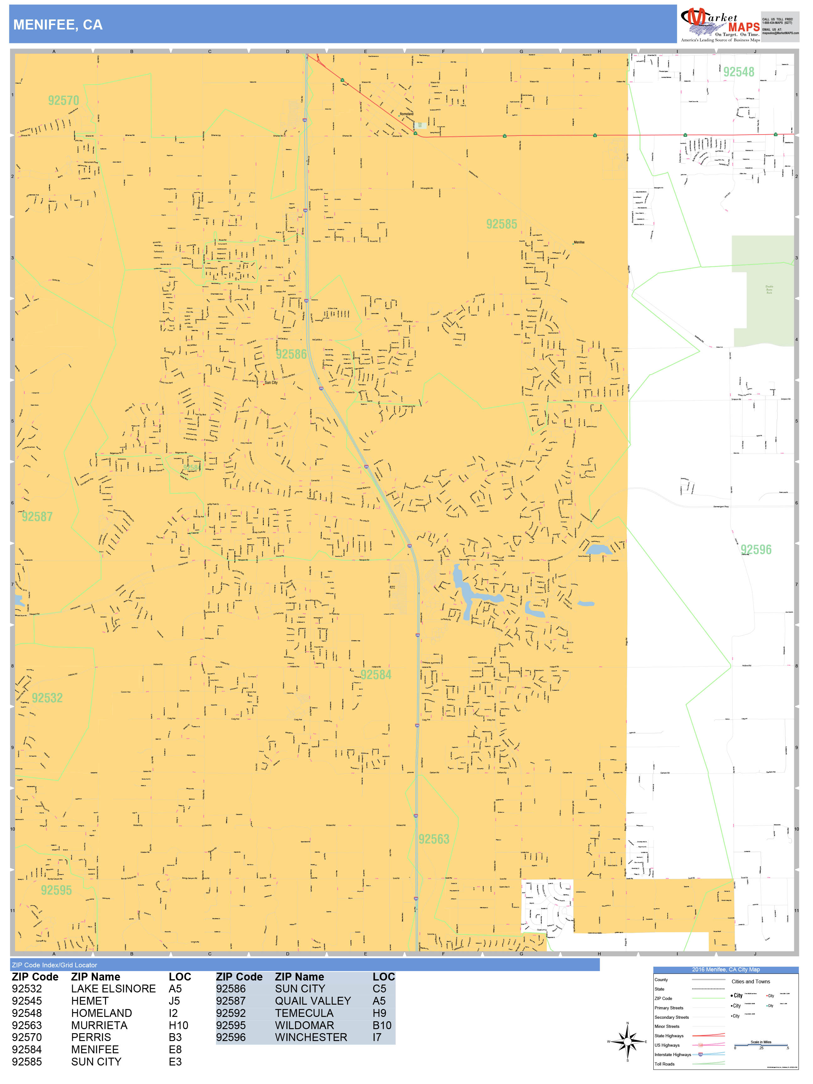 Menifee Ca Zip Code Map