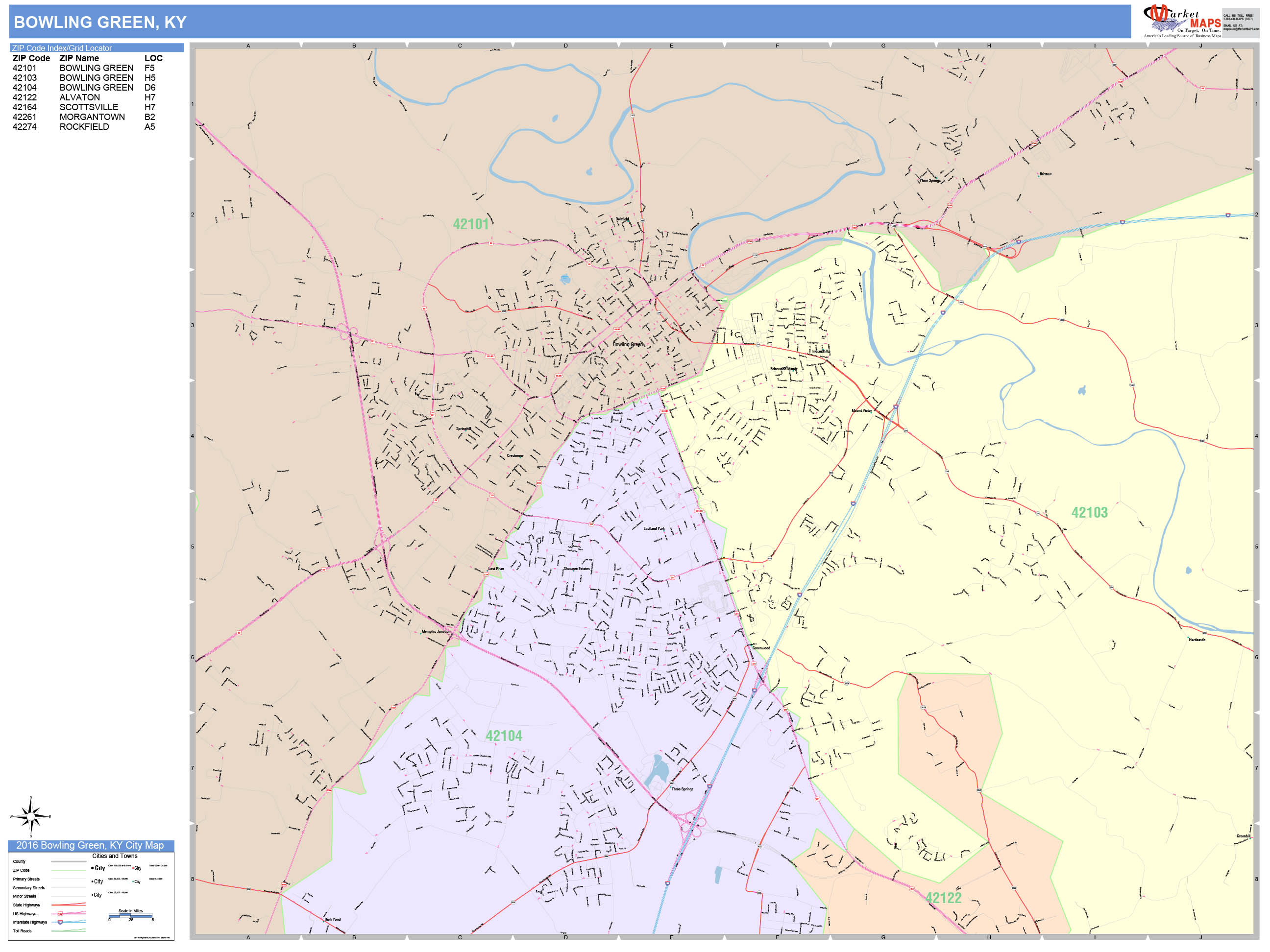 Bowling Green Ky Map Minimalis