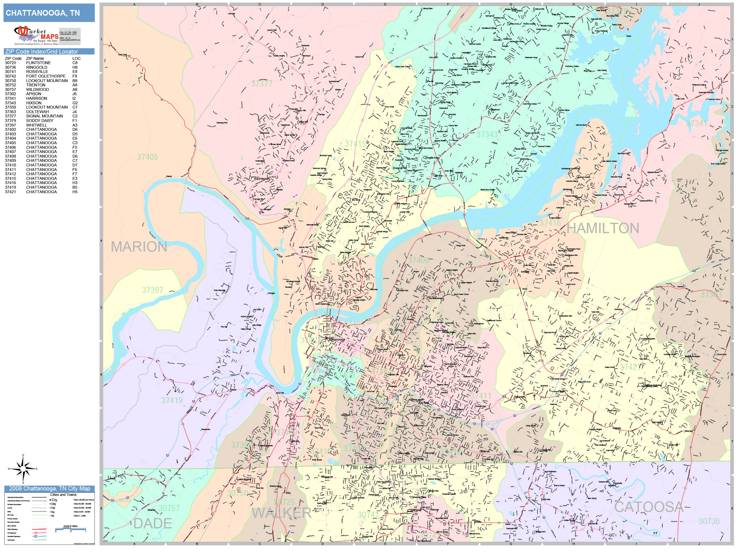 Chattanooga District Map