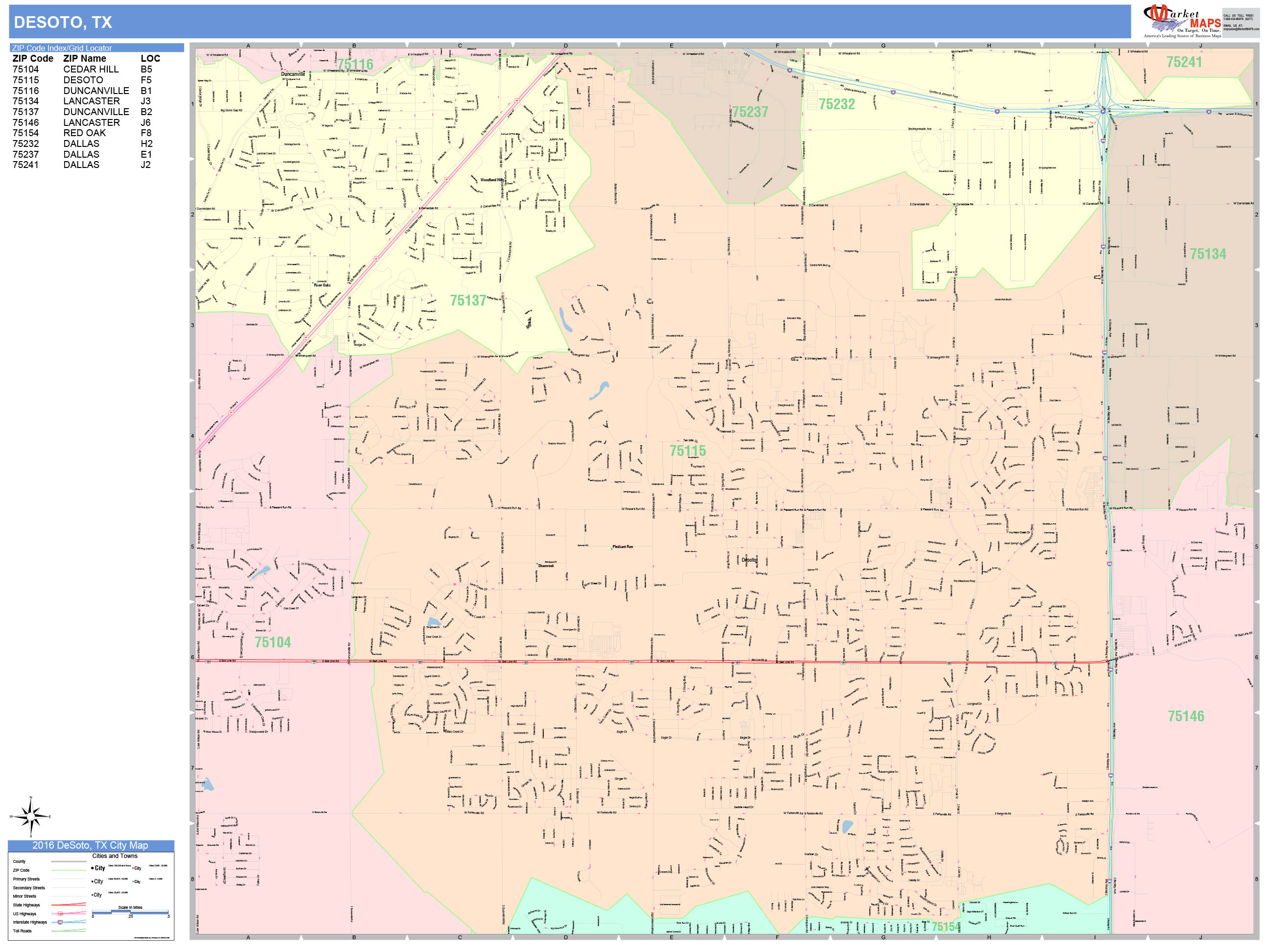 Desoto Tx Zip Code Map United States Map