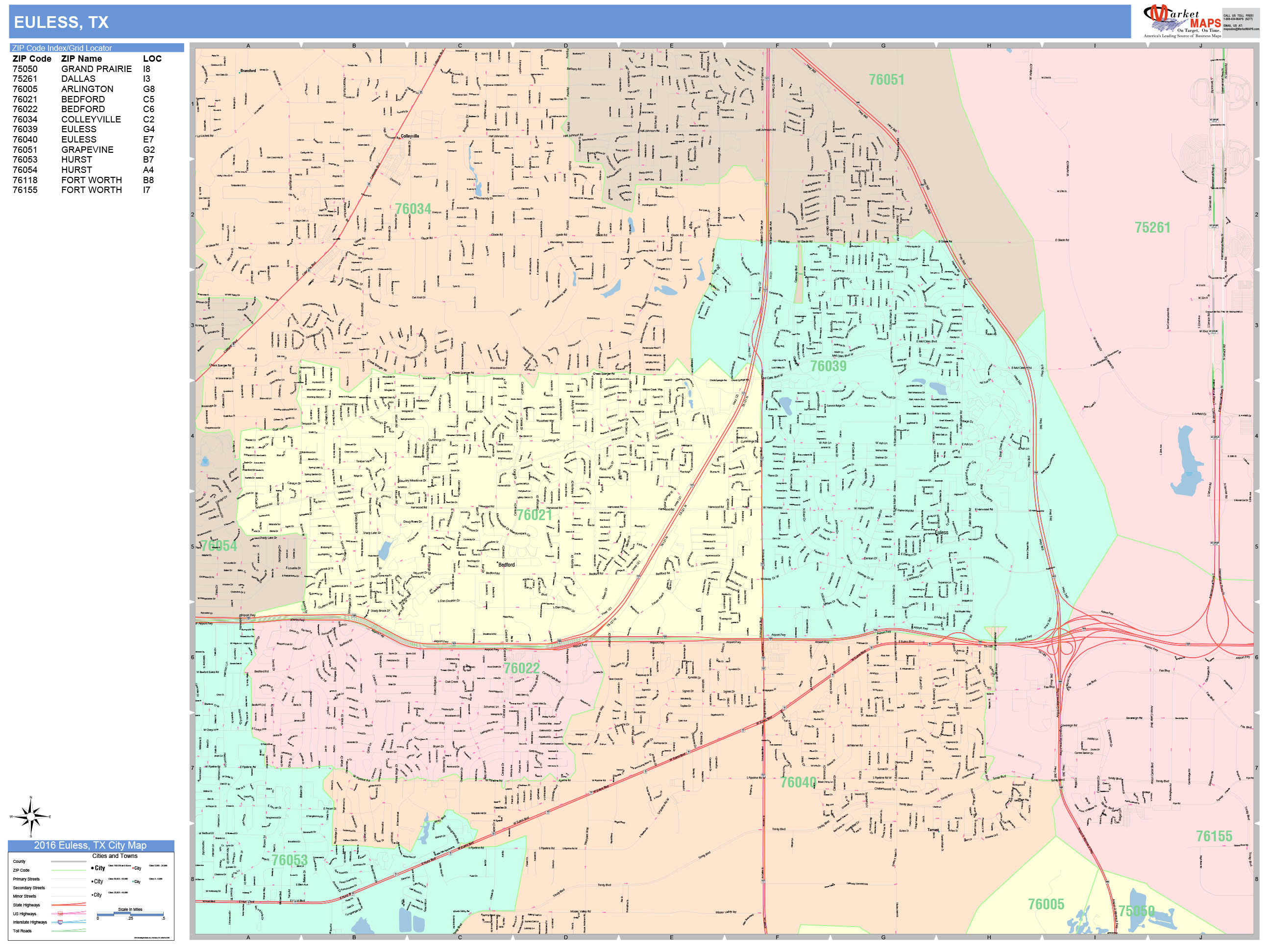 Euless Tx Zip Code Map United States Map