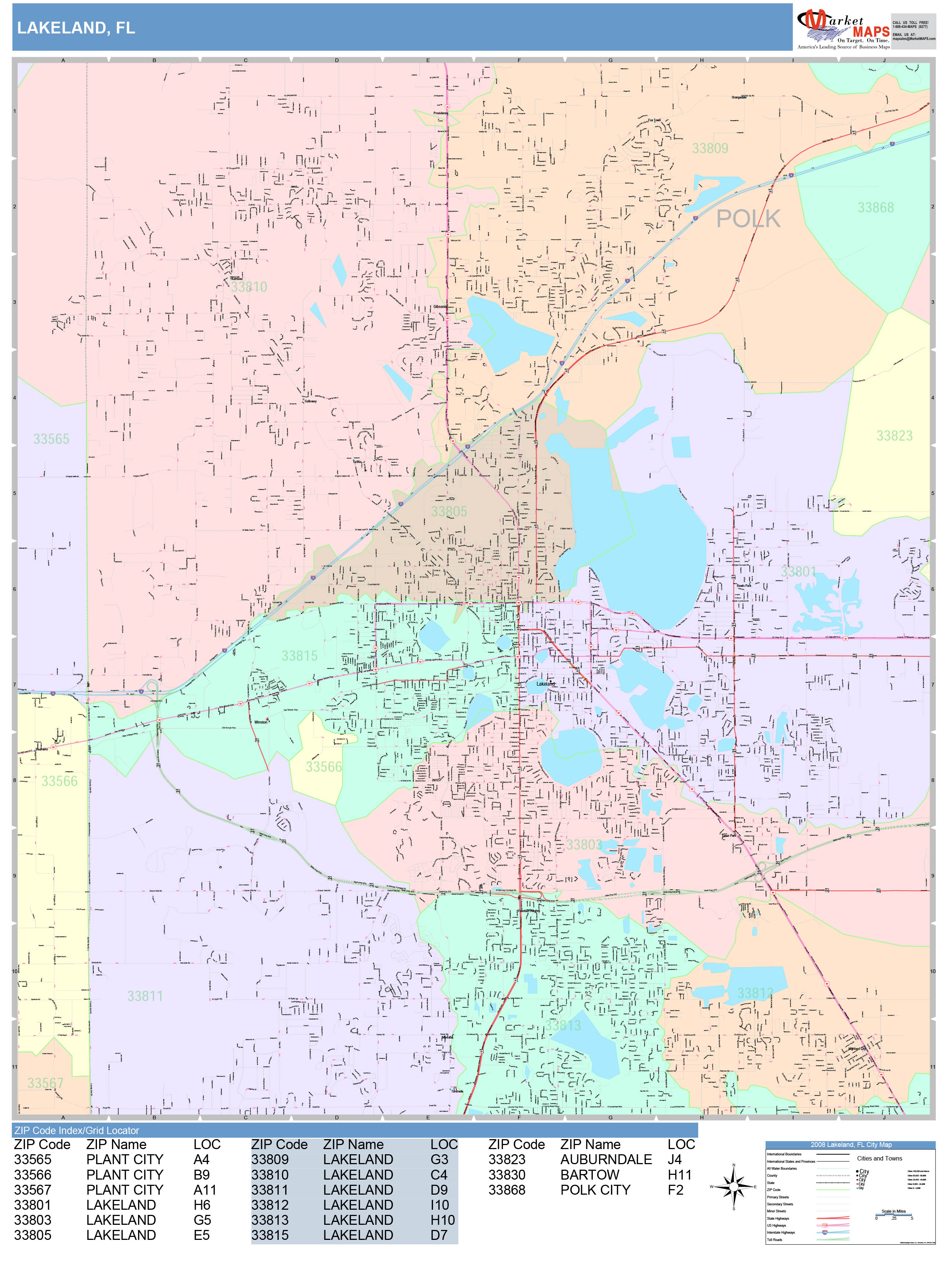 Lakeland Fl Zip Code Map - Map