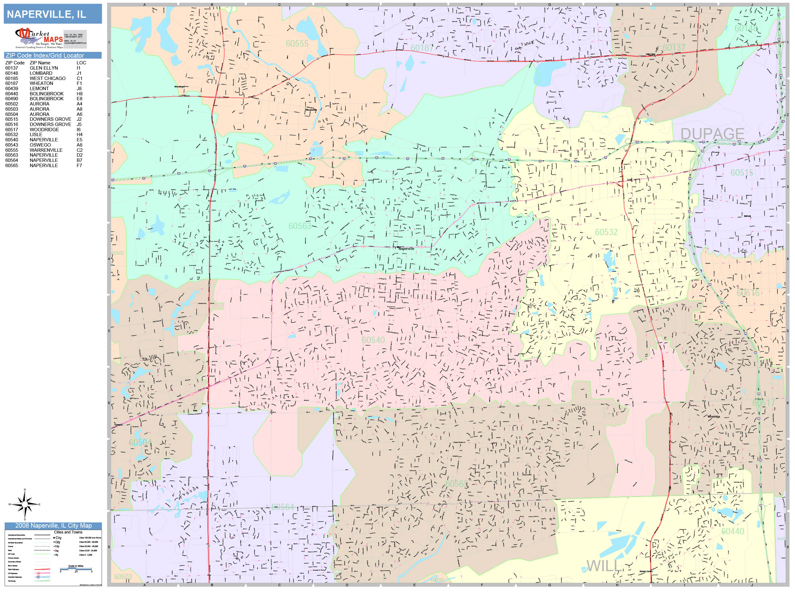 naperville-illinois-county-map