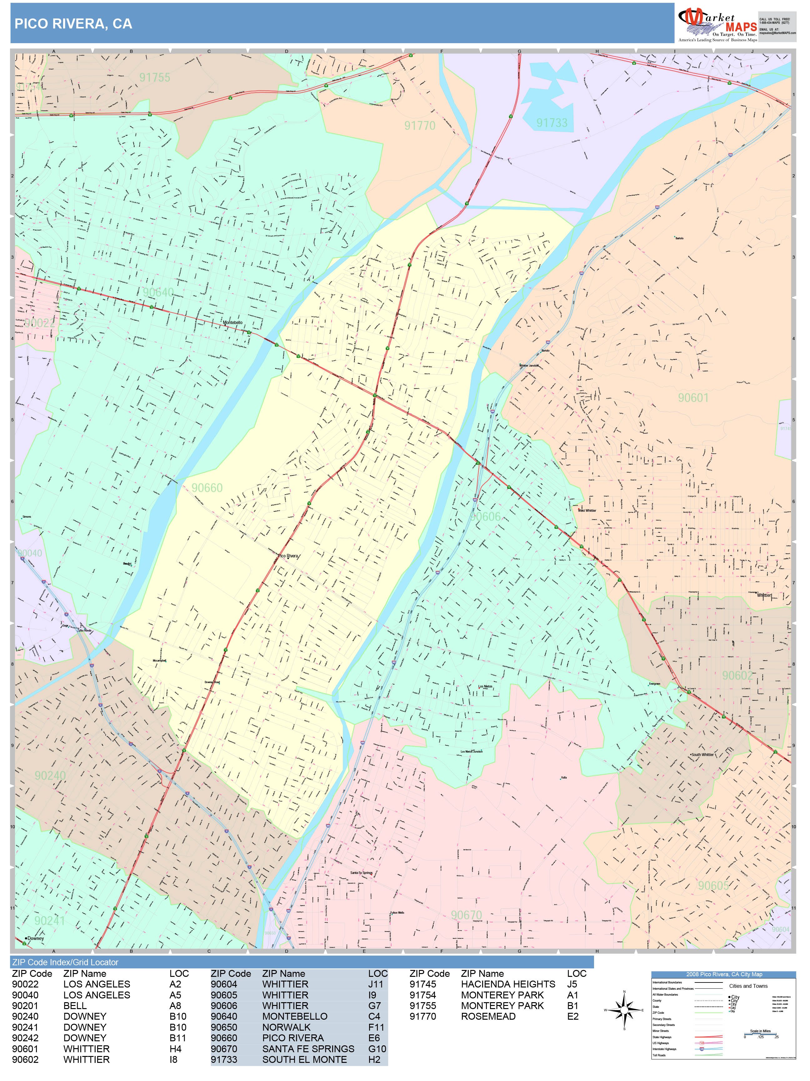 Pico Rivera Zip Code Map United States Map