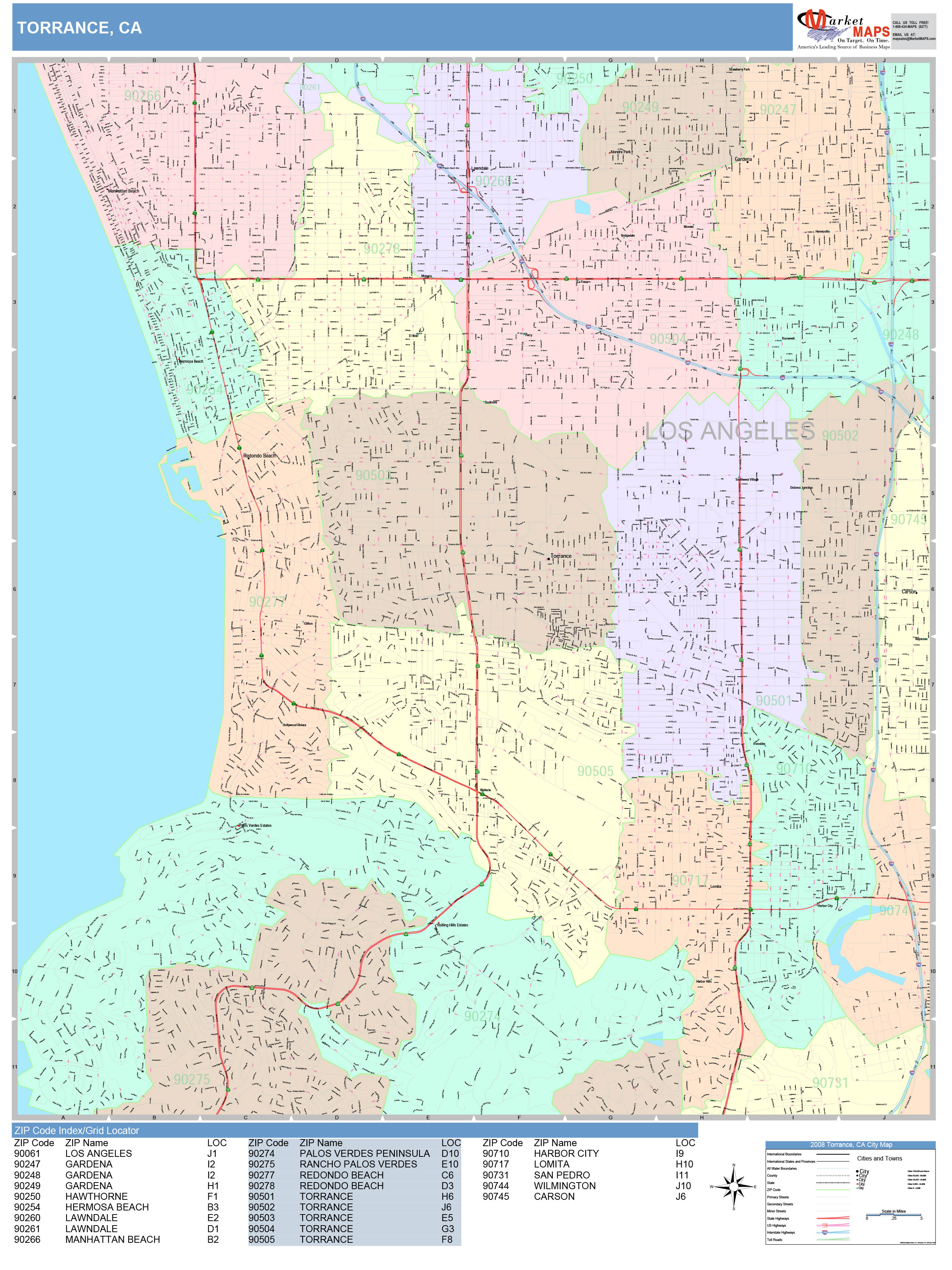 torrance-california-wall-map-color-cast-style-by-marketmaps