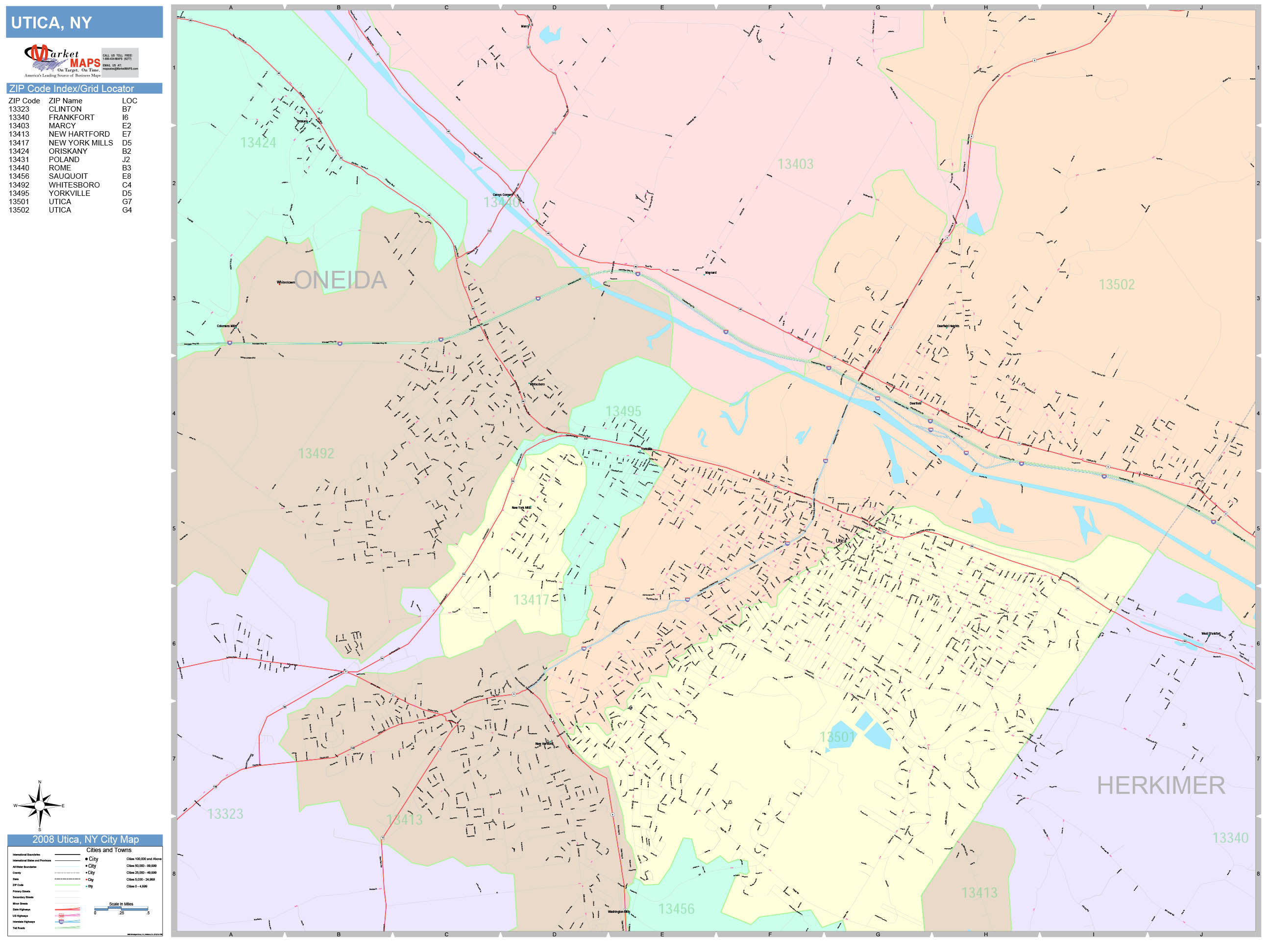 Utica Ny Zip Code Map United States Map