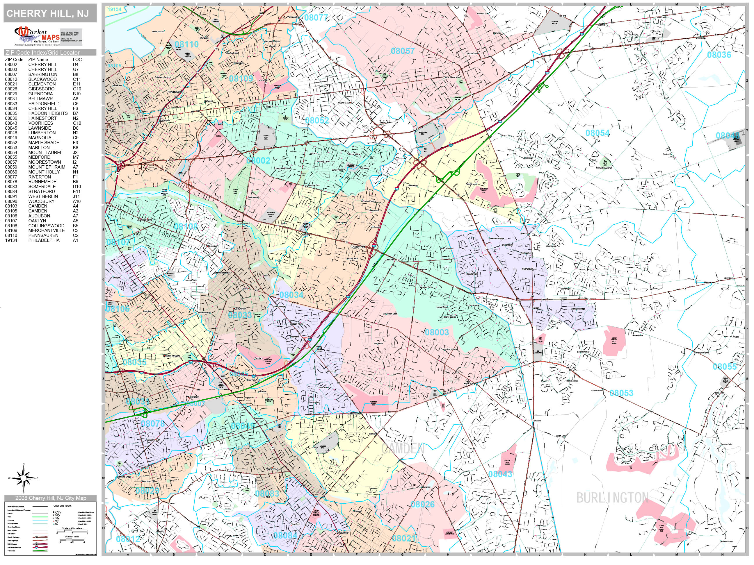 Cherry Hill Nj Zip Code Map Map