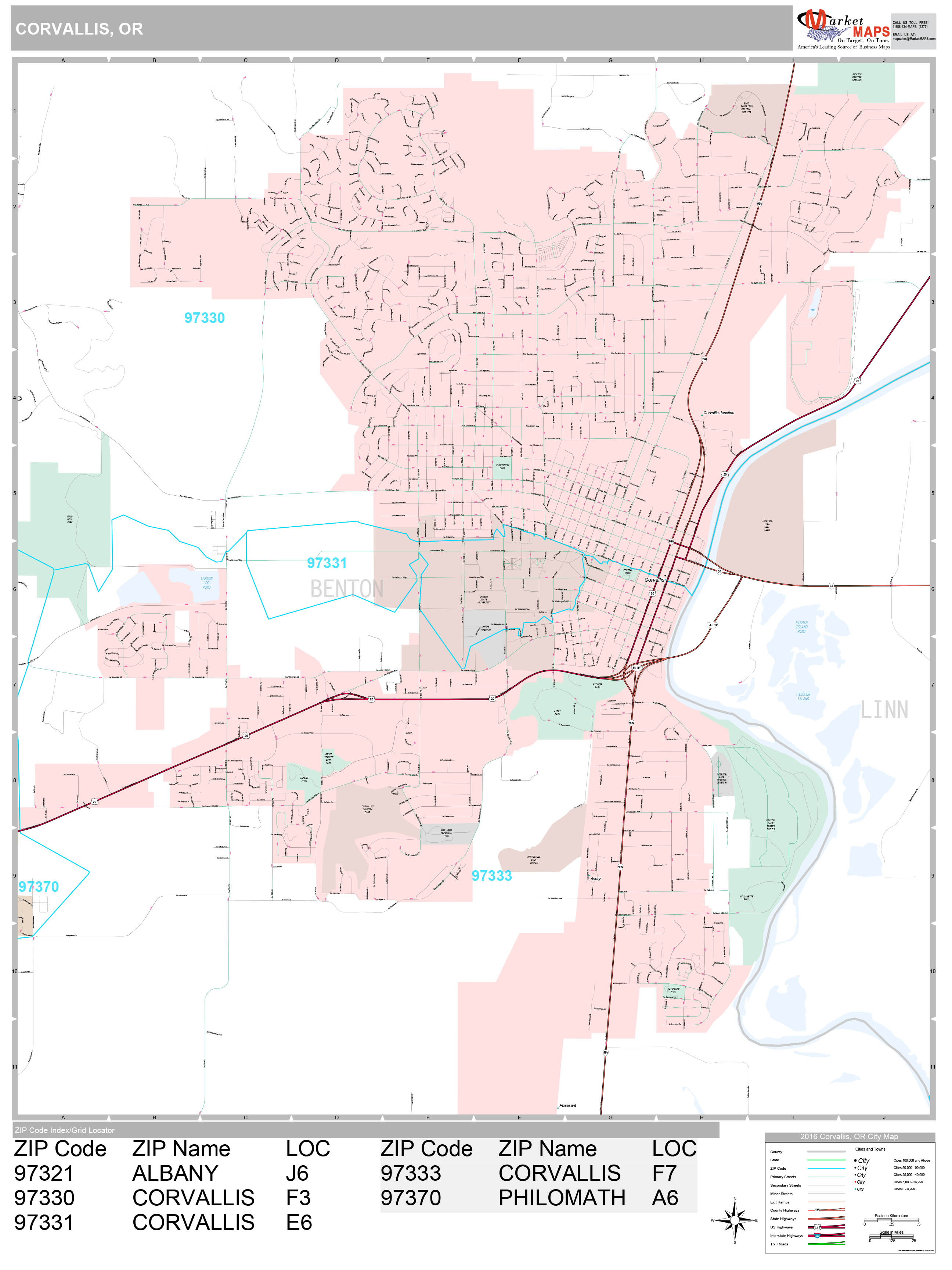 Map Of Corvallis Montana