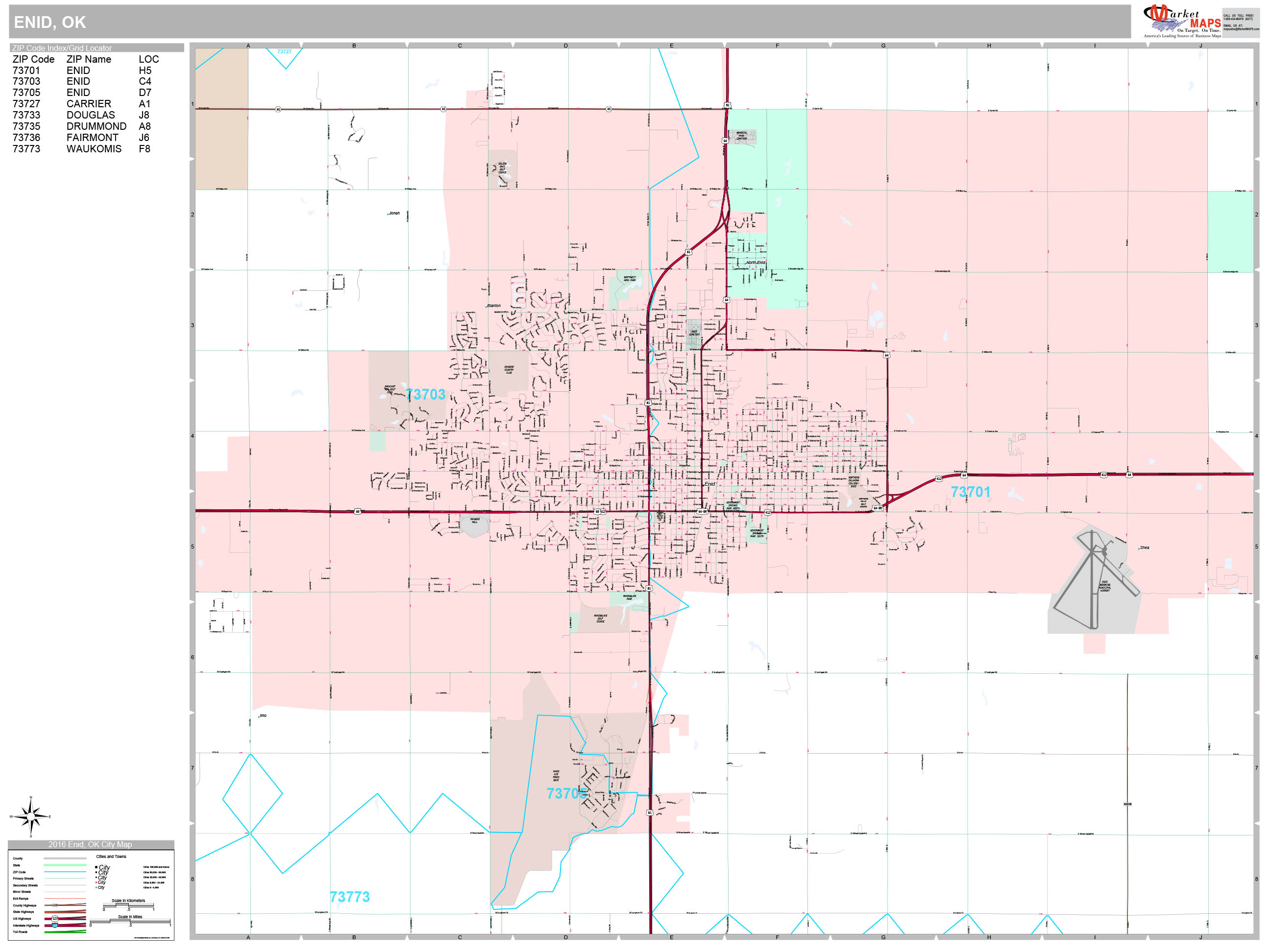 Enid Oklahoma Wall Map Premium Style By MarketMAPS MapSales Enid Oklahoma Wall Map Premium Style By MarketMAPS MapSales