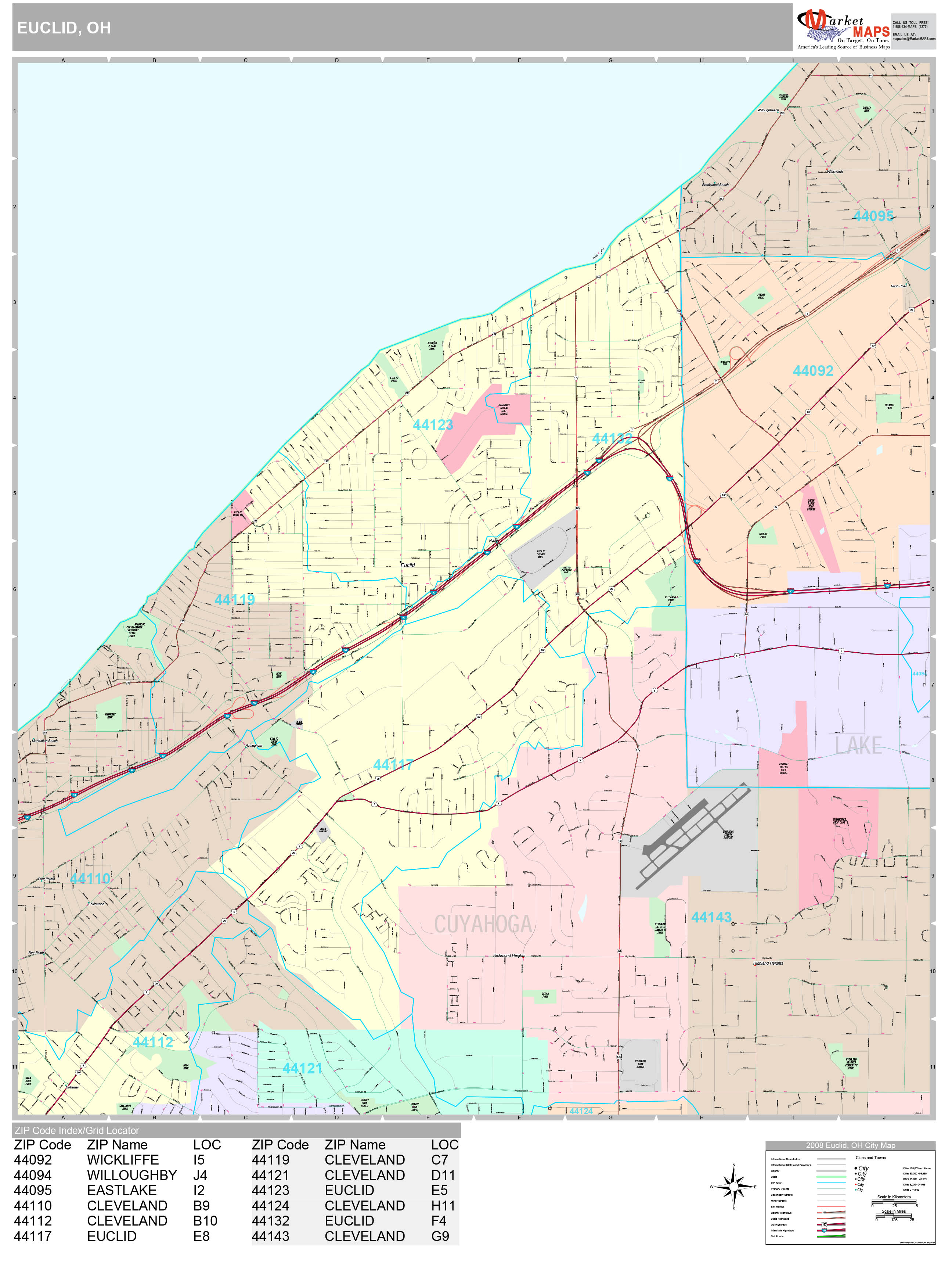 Euclid Ohio Zip Code Map