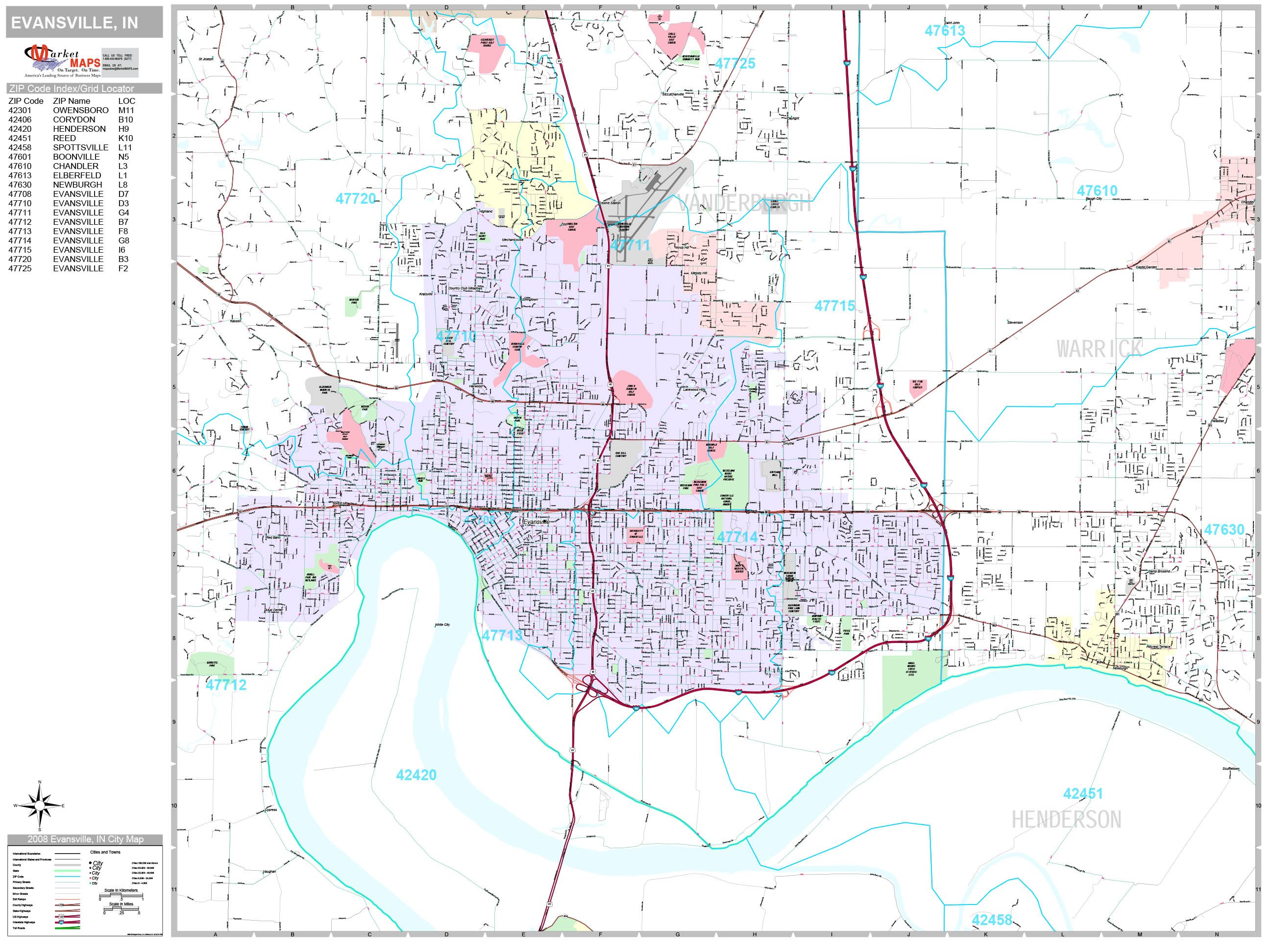 Evansville Indiana Wall Map Premium Style By MarketMAPS MapSales Evansville Indiana Wall Map Premium Style By MarketMAPS MapSales