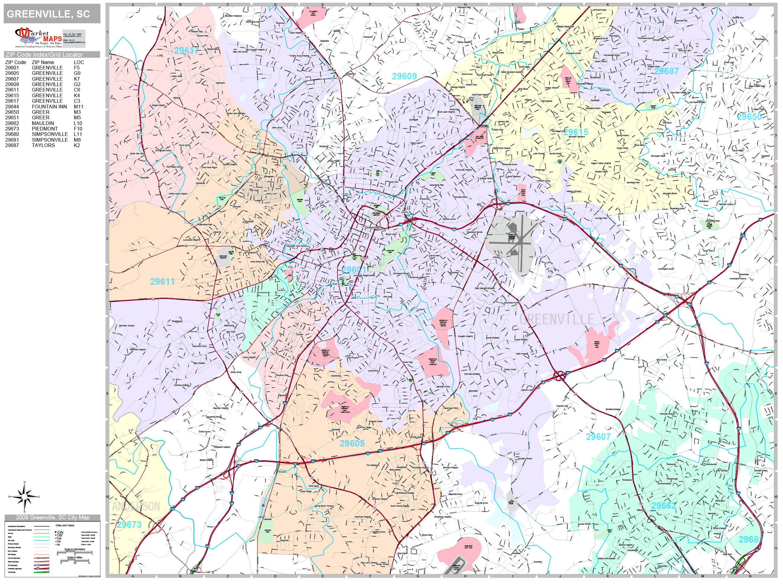 Mauldin SC Map